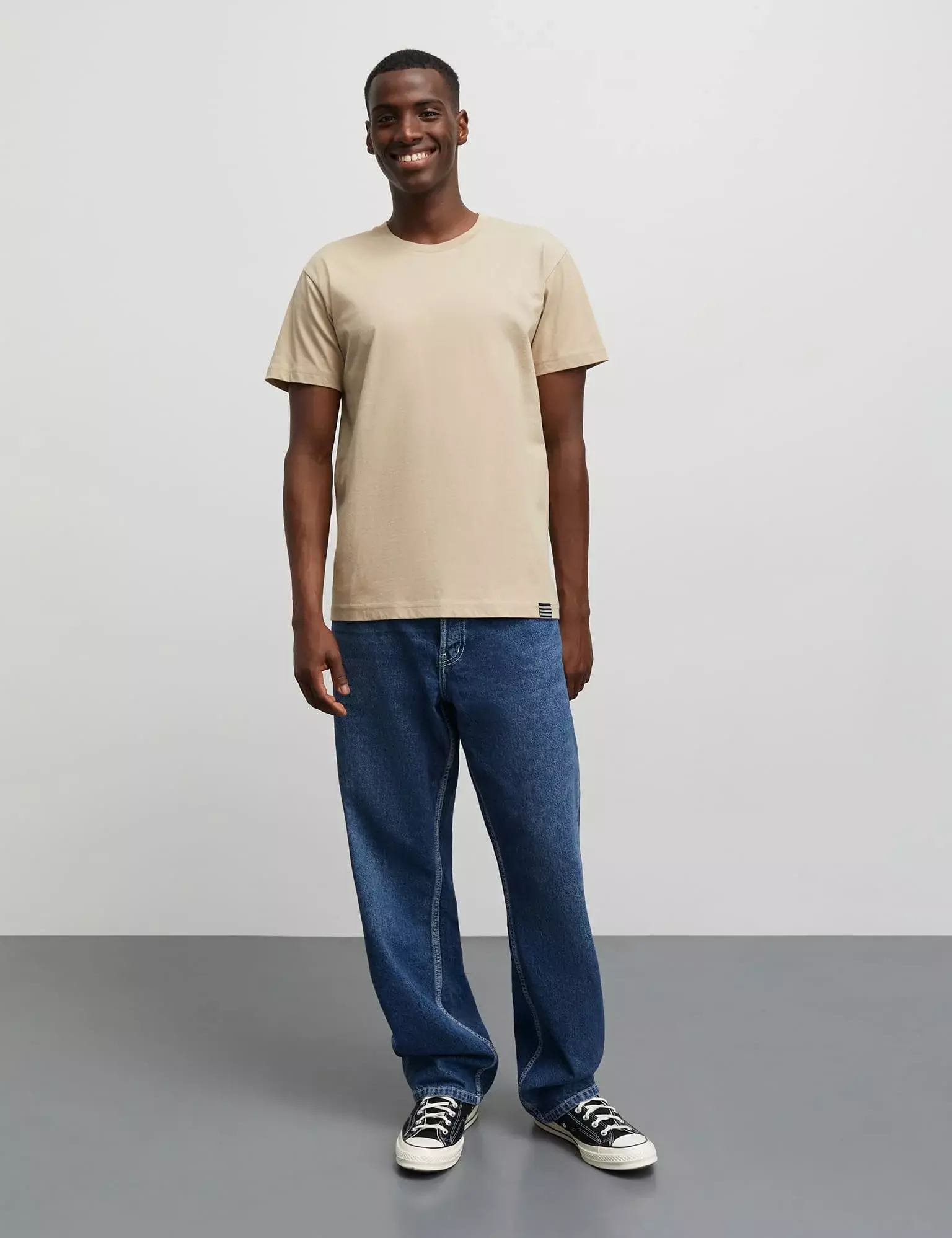 Mads Nørgaard Thor Fine Jersey T-Shirt Herren beige